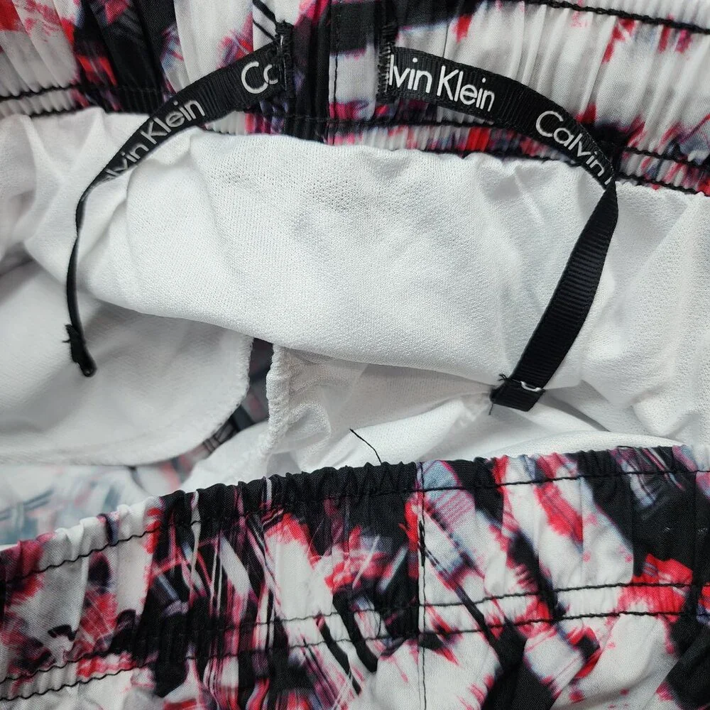 Womens Calvin Klein Athletic Running Shorts Pink White Black Size S
